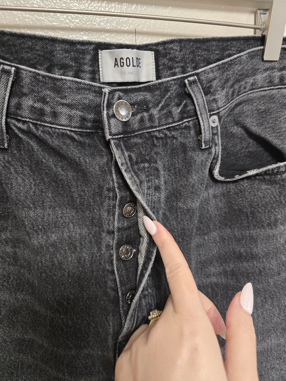 AGOLDE Fran Low-Slung Easy Straight-Leg Jeans Size 31 - Picture 4 of 6